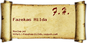 Fazekas Hilda névjegykártya